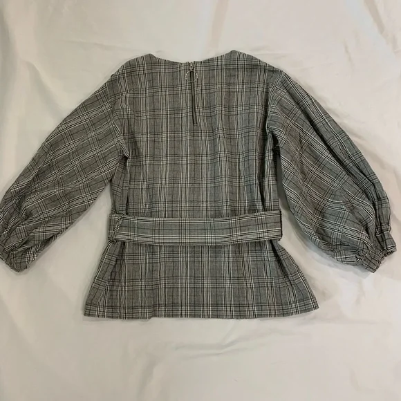 Zara plaid shirt with belt - Picture 6 of 6